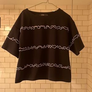 Oversized drop shoulder top